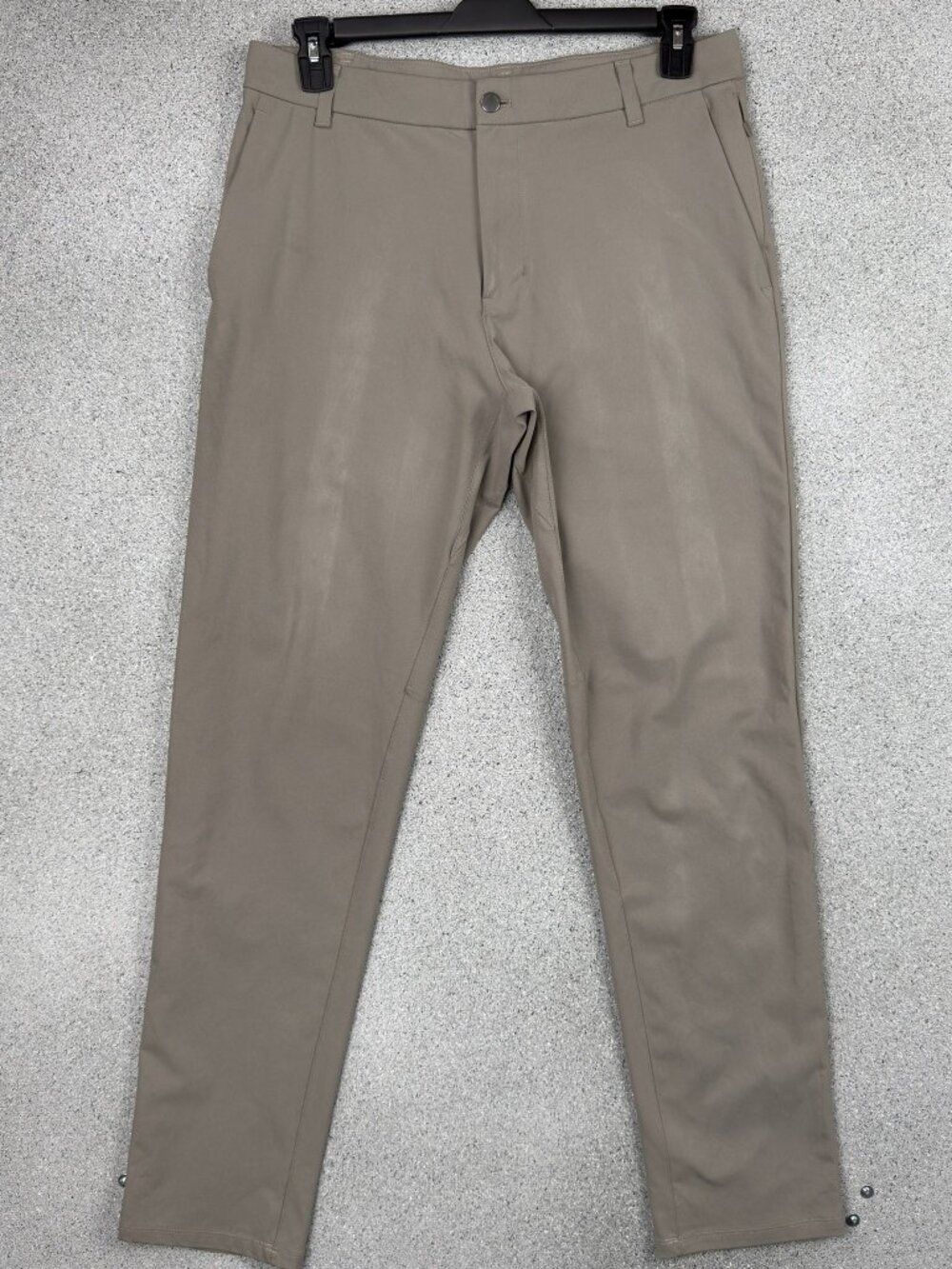lululemon Men's Stretch Pants 34x32 Khaki Travel Work Golf Casual Slim READ